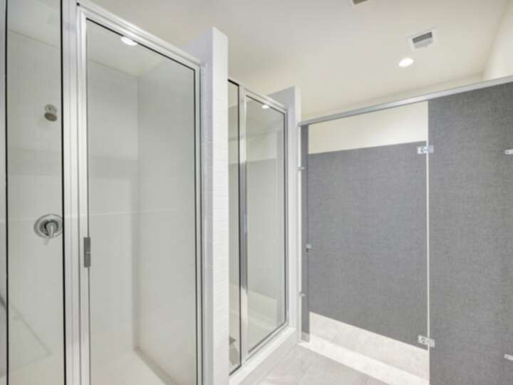 Clean modern shower facilities at Ridgeback RV